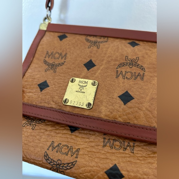 MCM Handbags - MCM Brown Visetos Leather Crossbody Bag